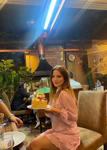 Pembe Puf Kollu Bohem Mini Elbise - Görsel 4