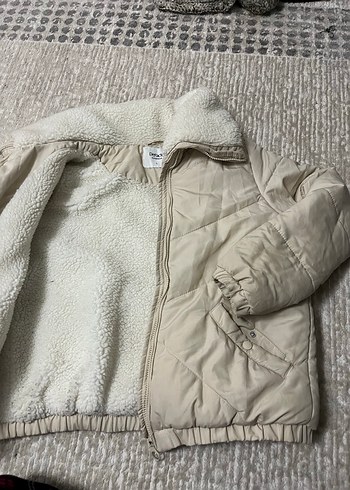 Kürklü Bej Kadın Mont - Görsel 3