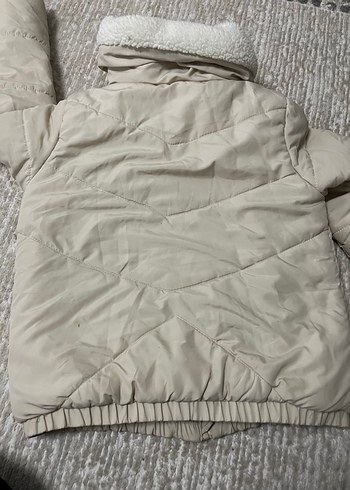 Kürklü Bej Kadın Mont - Görsel 4