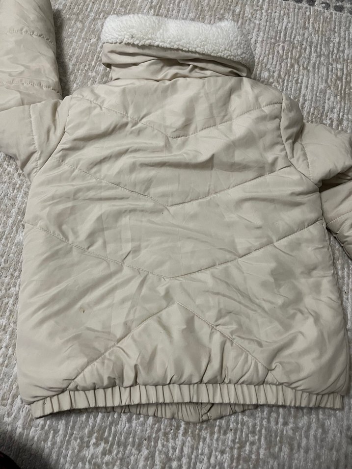 Kürklü Bej Kadın Mont - Görsel 4