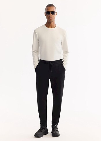 Siyah Kemerli Erkek Rahat Kesim Eşofman Altı - Görsel 3