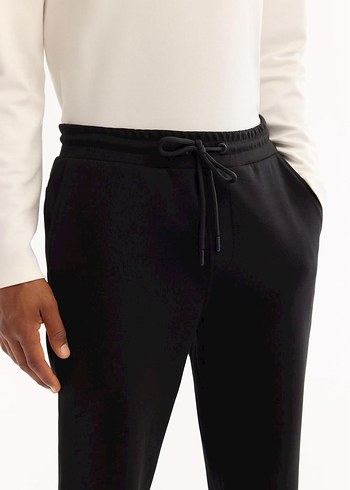 Siyah Kemerli Erkek Rahat Kesim Eşofman Altı - Görsel 2