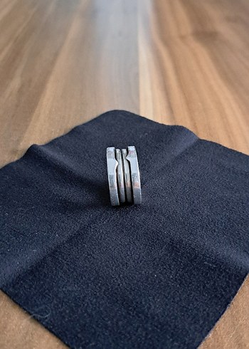 Bvlgari Gümüş Yaylı Unisex Yüzük - Görsel 2