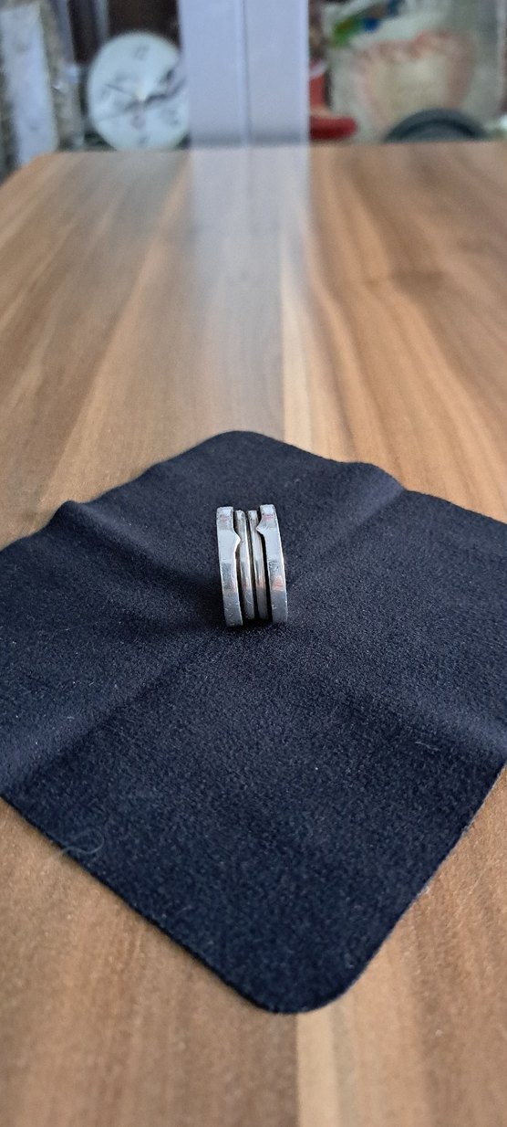 Bvlgari Gümüş Yaylı Unisex Yüzük - Görsel 2