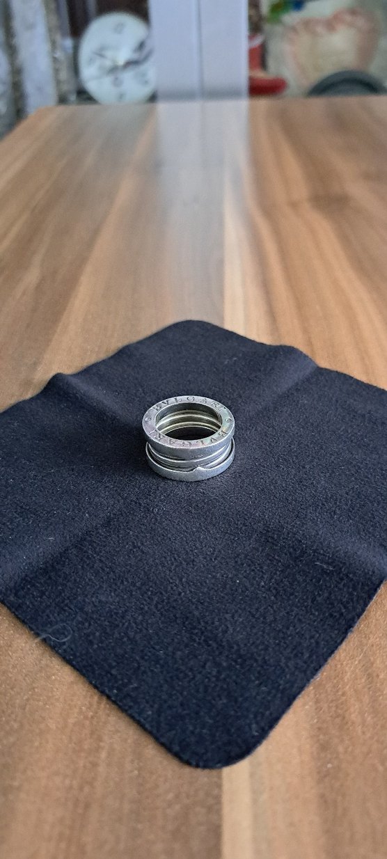 Bvlgari Gümüş Yaylı Unisex Yüzük - Görsel 3