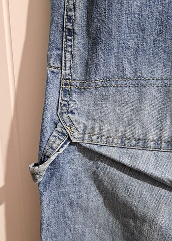 Kadın Mavi Denim Uzun Tulum - Görsel 7