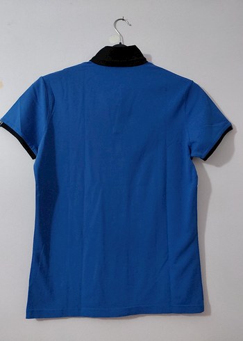 Mavi Kısa Kollu Polo Yaka Erkek Tişört - Görsel 2