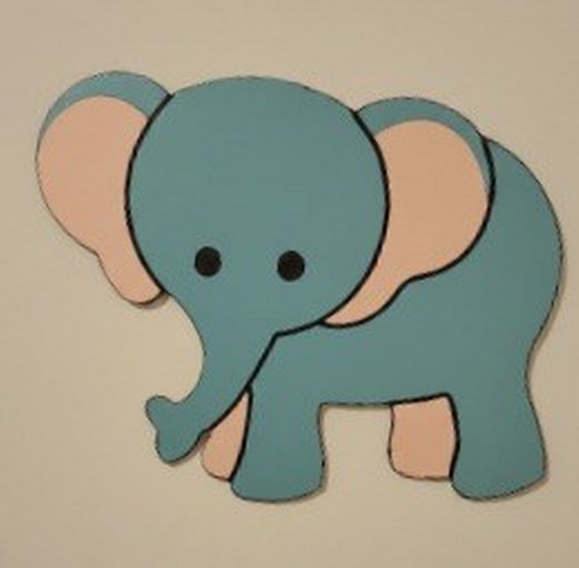 Gri Fil Desenli Çocuk Odası Duvar Lambası - Görsel 2