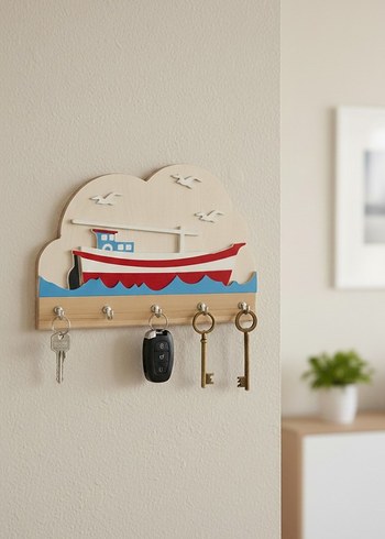 Mavi Çocuk Örgü Uyku Aksesuarları Seti - Görsel 2