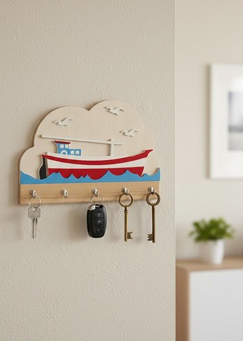 Mavi Çocuk Örgü Uyku Aksesuarları Seti - Görsel 3