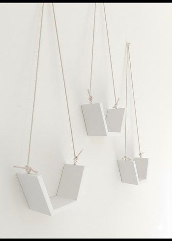 Beyaz Asılı Dekoratif Saksı Seti - Görsel 2