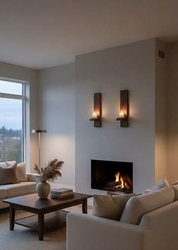 Koyu Bej Duvar Mumluk Seti - Görsel 2