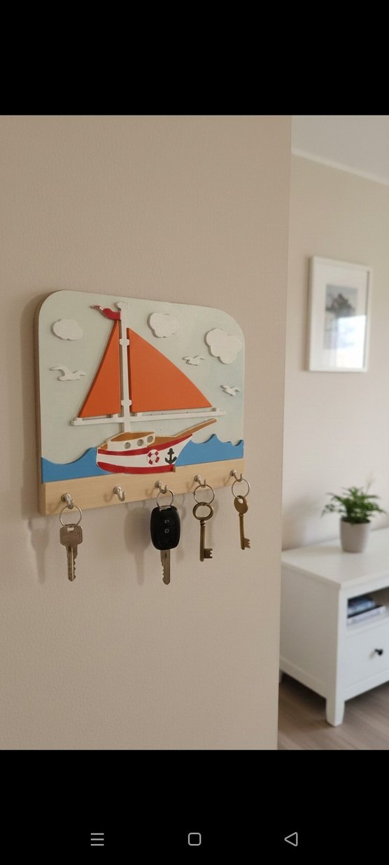 Mavi Çocuk Askılığı Yelkenli Tasarımlı - Görsel 3