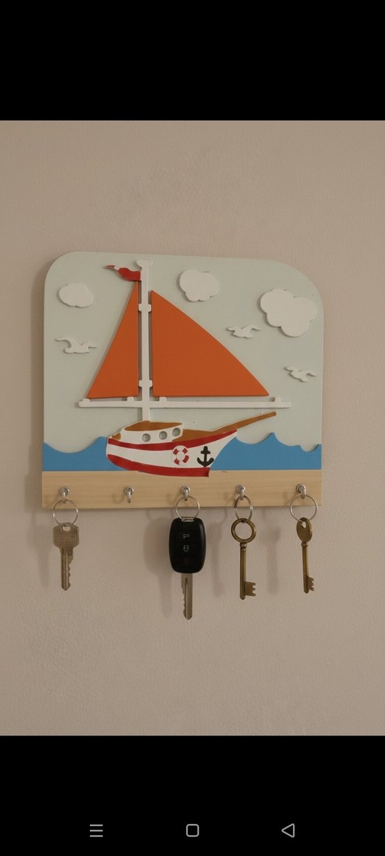 Mavi Çocuk Askılığı Yelkenli Tasarımlı - Görsel 2