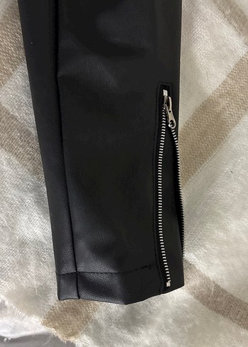 Siyah Deri Biker Ceket - Görsel 4