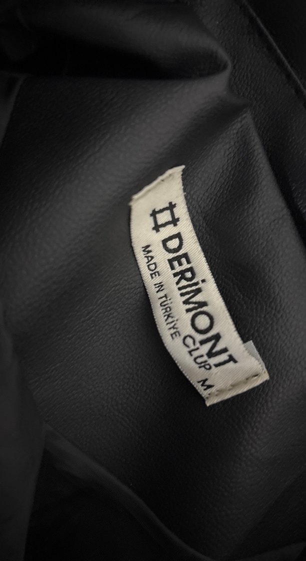 Siyah Deri Biker Ceket - Görsel 3