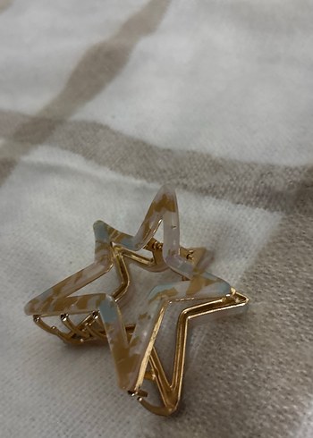 Altın Renkli Boncuklu Yıldız Saç Tokası - Görsel 3