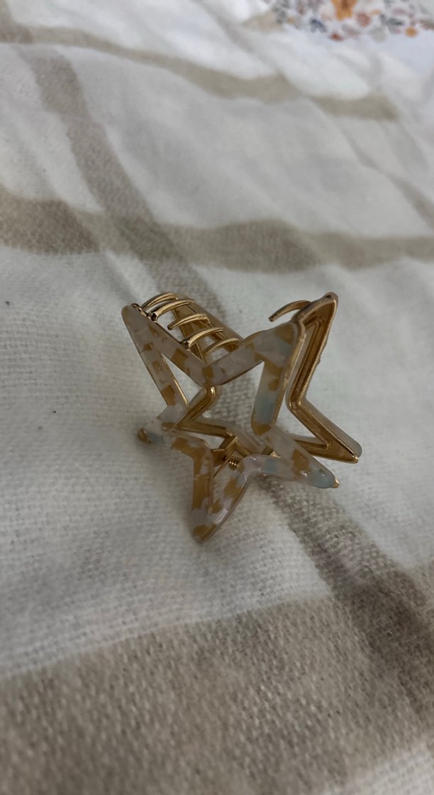 Altın Renkli Boncuklu Yıldız Saç Tokası - Görsel 2