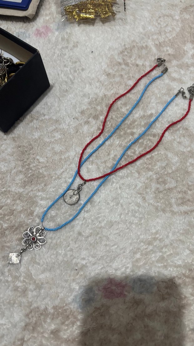 Renkli Boncuklu Uzun Bohem Kadın Kolye - Görsel 4