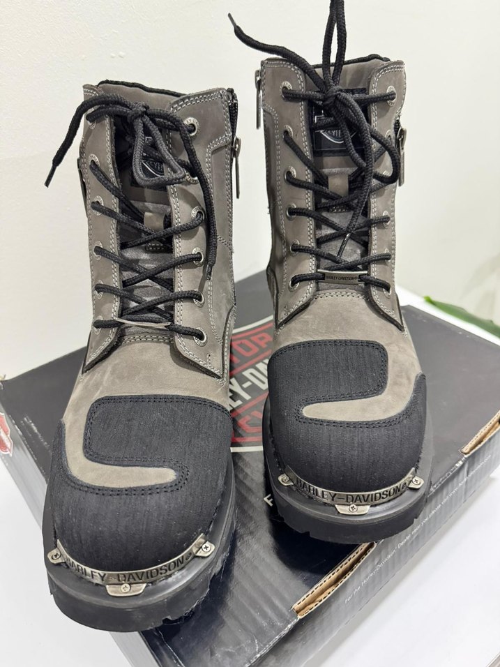 harleyGri Bağcıklı Erkek Biker Bot - Görsel 2