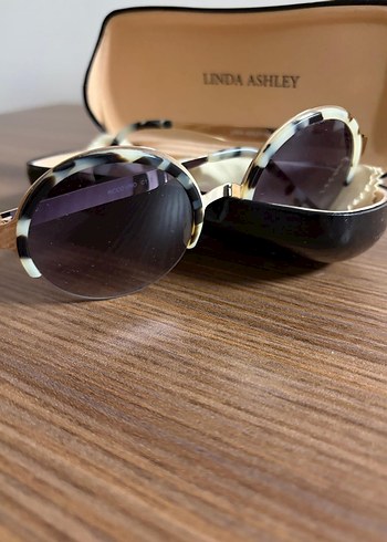 Linda Ashley Bej Retro Gözlük - Görsel 4