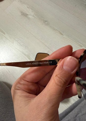 Linda Ashley Bej Retro Gözlük - Görsel 5