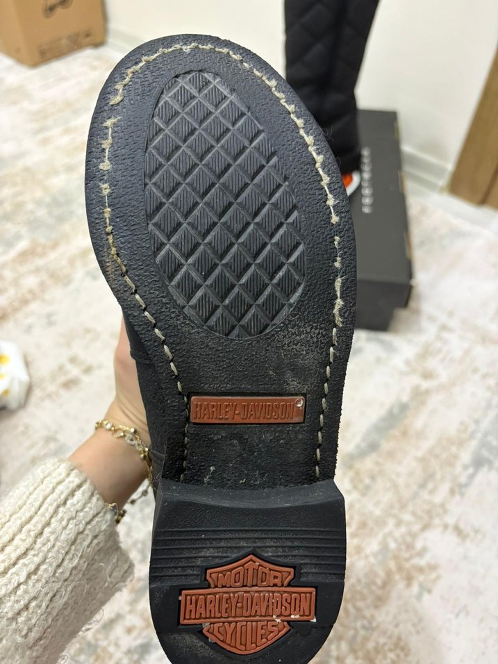 Kadın Siyah Deri Biker Çizme Yüksek Topuklu - Görsel 2