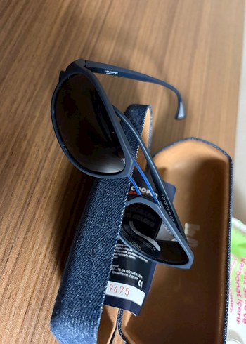 Mavi erkek Güneş Gözlüğü ve Fermuarlı Kılıf - Görsel 2