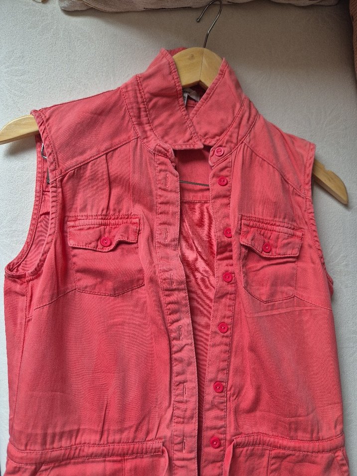 nar çiçeği rengi elbise - Görsel 2