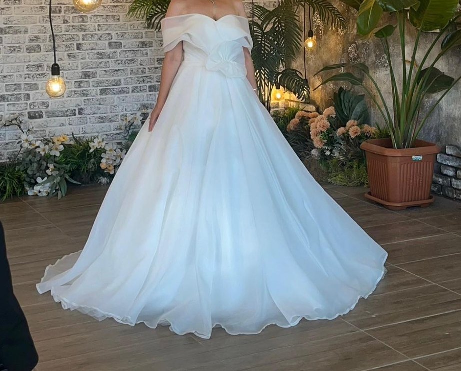 Modern Klasik Straplez A Kesim Beyaz Gelinlik - Görsel 2