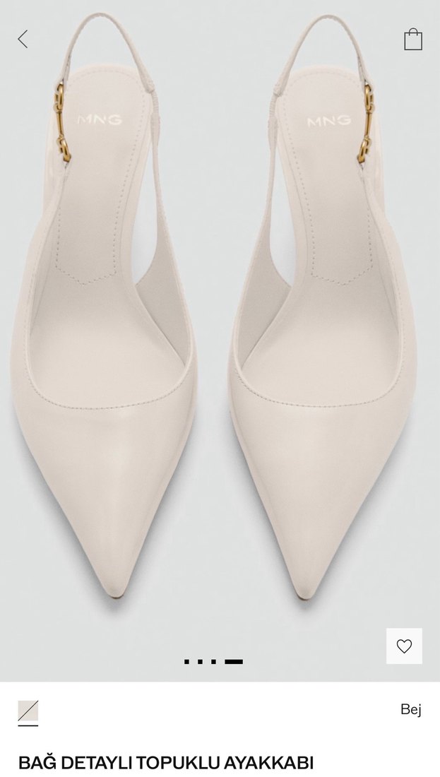 MANGO Beyaz Rugan 35 Numara Stiletto Topuklu Ayakkabı - Görsel 2