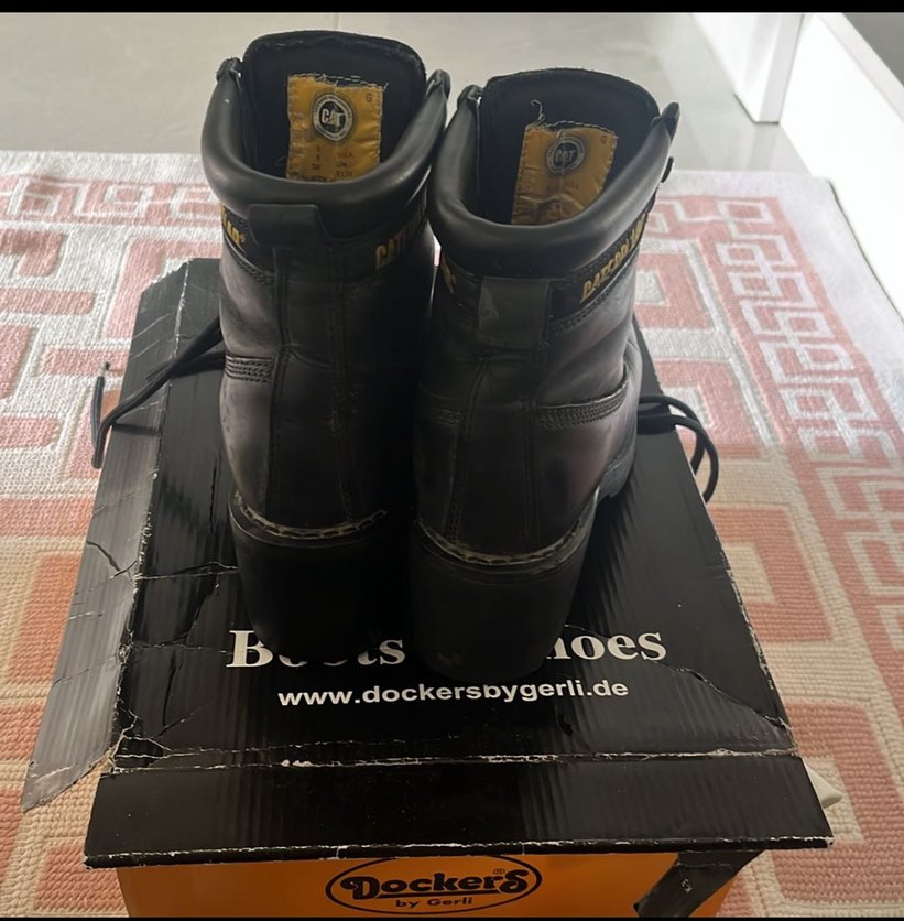 Siyah Deri Yüksek Topuklu Cat bot - Görsel 3