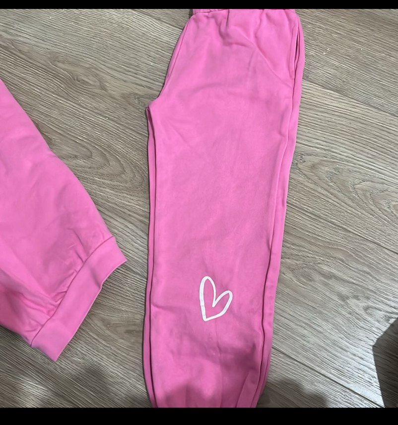 Pembe Baskılı Kız Çocuk Eşofman Takımı - Görsel 2