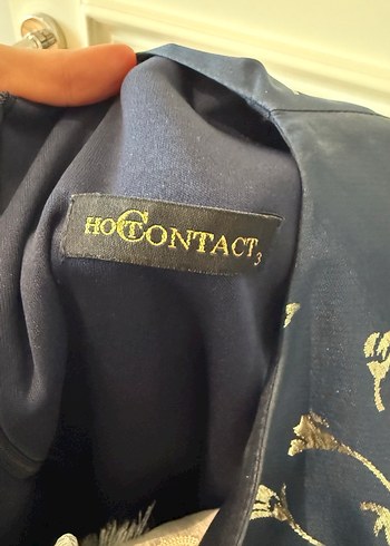 Nakışlı Lacivert Uzun Abiye Elbise - Görsel 3