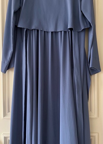 Uzun Mavi Kadın Kap - Görsel 3