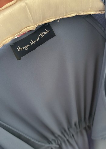 Uzun Mavi Kadın Kap - Görsel 4