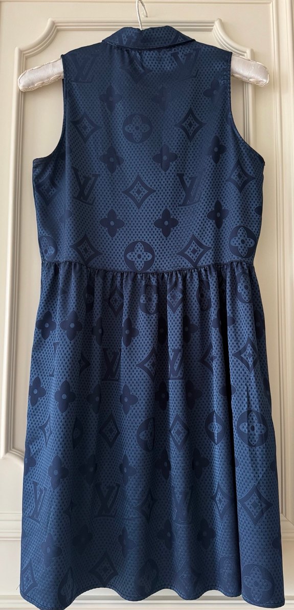 Düğmeli Lacivert Midi Bohem Kadın Elbise - Görsel 2