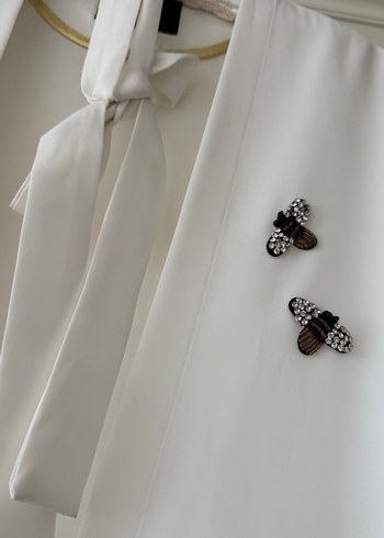 Beyaz Midi Boy Abaya - Görsel 2