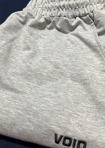 Gri Nakışlı Kadın Keten Şort Eşofman - Görsel 4