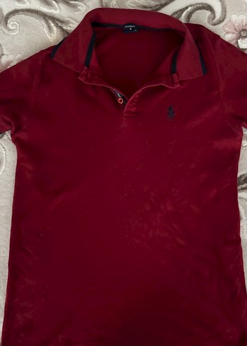 Düğmeli Bordo Polo Tişört - Görsel 3