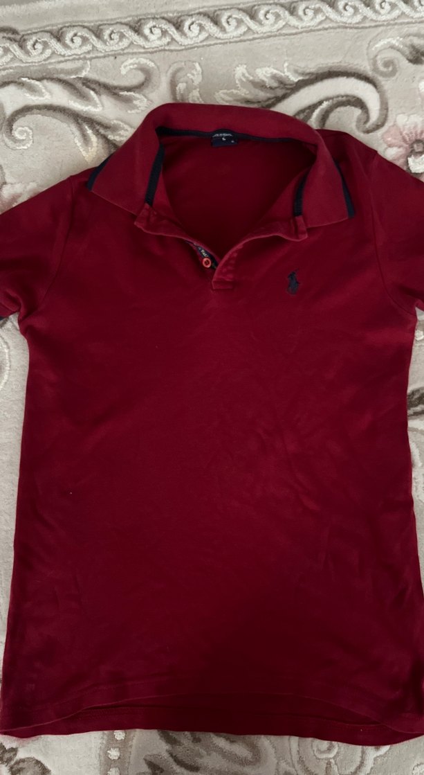 Düğmeli Bordo Polo Tişört - Görsel 3