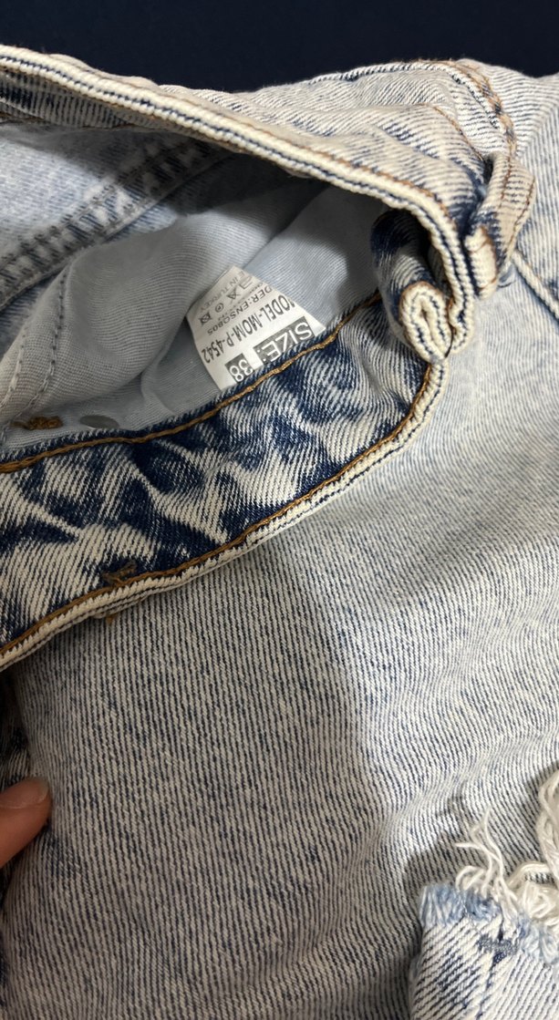 Gri Bol Kesim Kadın Jean Pantolon - Görsel 3