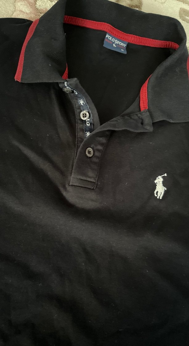 Düğmeli Siyah Polo Yaka Erkek Tişört - Görsel 2