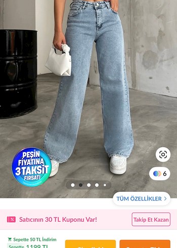 Rahat Kesim Midi Boy Kadın Jean Pantolon - Görsel 3