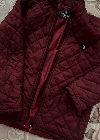 Bordo Kapitone Fermuarlı Erkek Mont - Görsel 3