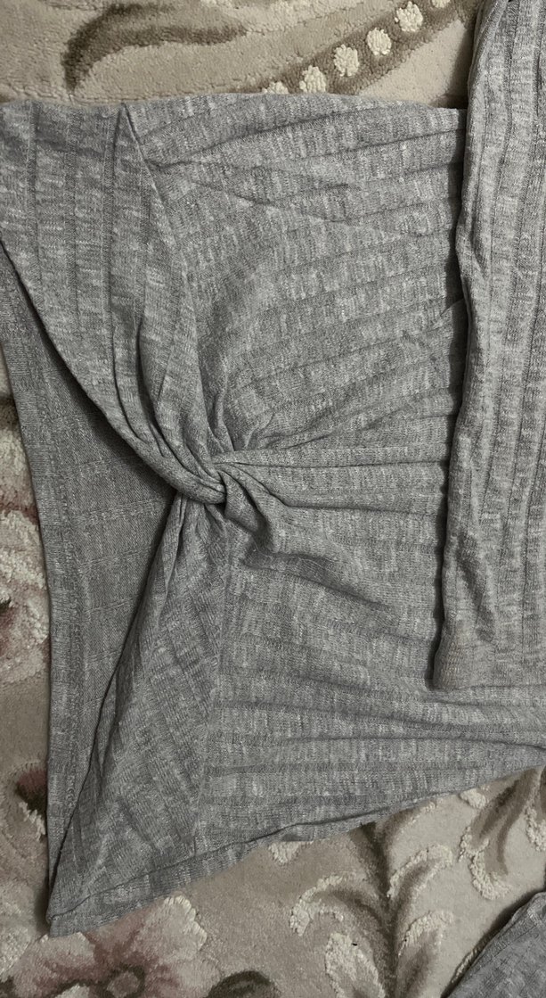 Gri Triko Kadın Kazak - Görsel 2