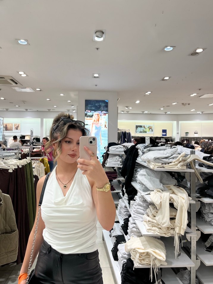 Beyaz Straplez Bağlama Desenli Kadın Bustiyer - Görsel 4