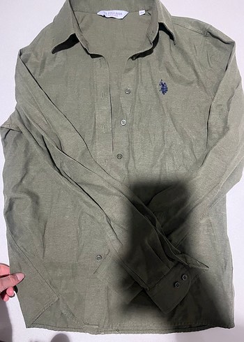 Erkek Keten Haki Uzun Kollu Gömlek - Görsel 2