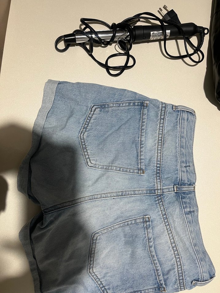 Kadın Açık Mavi Mini Denim Şort - Görsel 3