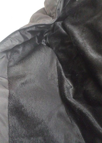 Kadın Siyah Kapüşonlu Fermuarlı Kış Montu - Görsel 6